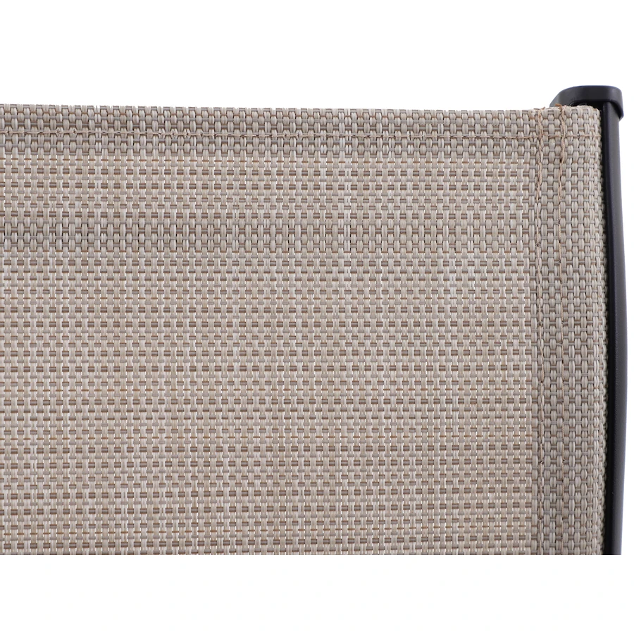 Style Selections Beige Stackable Outdoor Chair With Black Metal Frame 7 Style Selections Beige Stackable Outdoor Chair With Black Metal Frame - Image 5