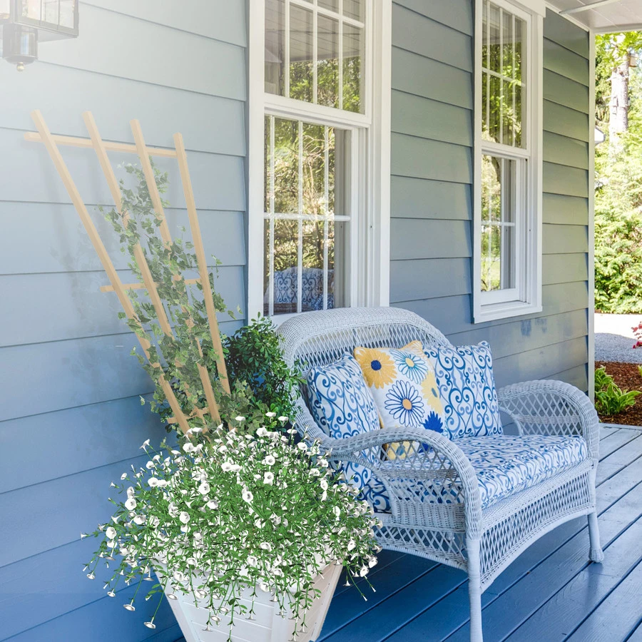 Style Selections 32-in X 72-in Brown Wood Fan Garden Trellis