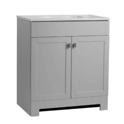 Style Selections Liesel 2-Door Vanity 1 Sink 31-in Grey And White
