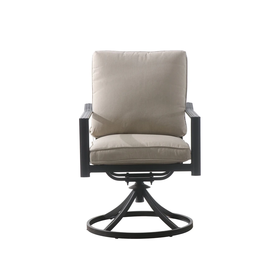 Style Selections Style Slections Glenn Hill Tan Swivel Patio Chair With Brown Metal Frame - Set Of 2 9 Style Selections Style Slections Glenn Hill Tan Swivel Patio Chair With Brown Metal Frame - Set Of 2 - Image 7
