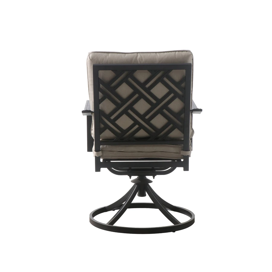 Style Selections Style Slections Glenn Hill Tan Swivel Patio Chair With Brown Metal Frame - Set Of 2 5 Style Selections Style Slections Glenn Hill Tan Swivel Patio Chair With Brown Metal Frame - Set Of 2 - Image 3