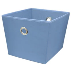 Style Selections 14-in W X 10-in H X 12-in D Blue Fabric Bin